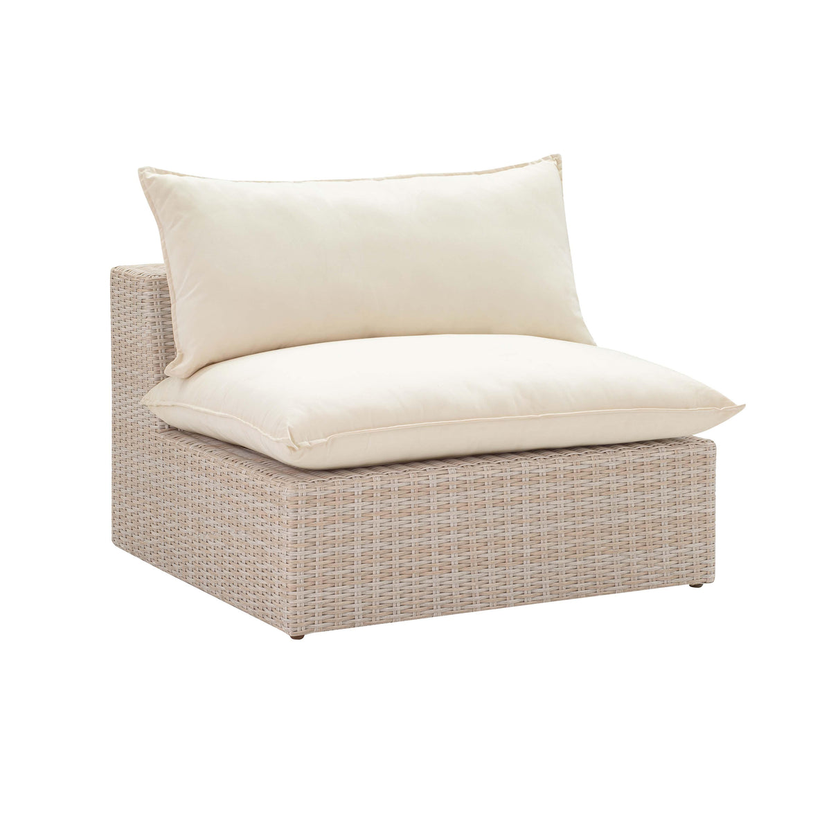 TOV Furniture Modern Cali Natural Wicker Outdoor Armless Chair - REN-O11163-AC
