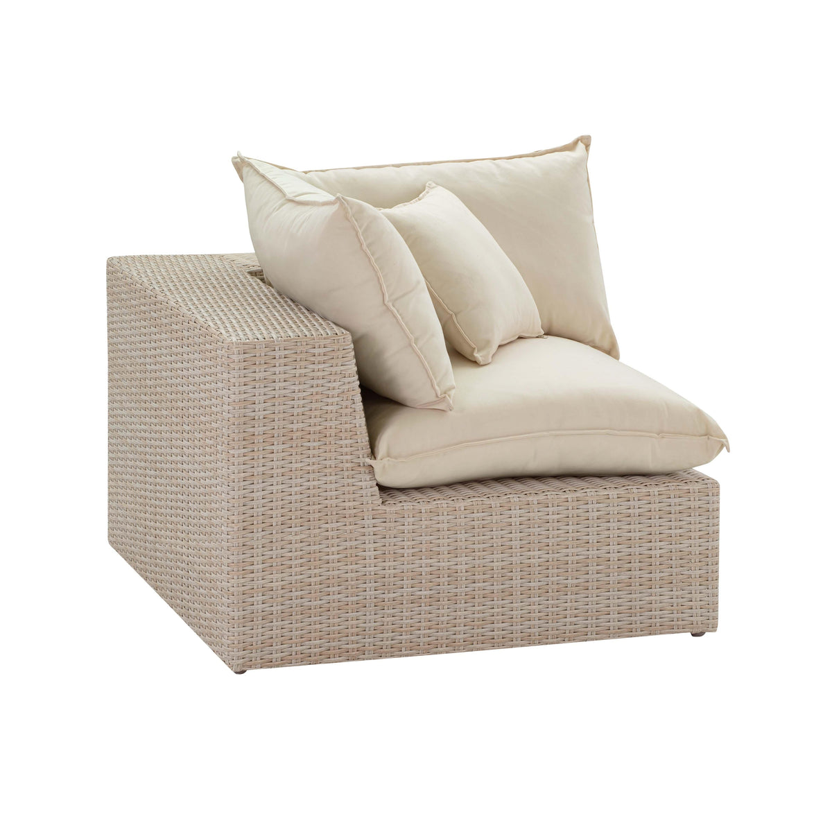 TOV Furniture Modern Cali Natural Wicker Outdoor Corner Chair - REN-O11163-C
