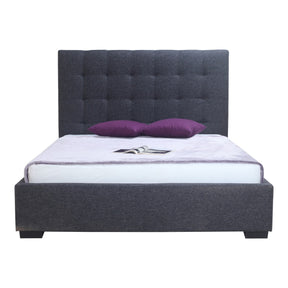 Moe's Home Collection Belle Storage Bed King Charcoal Fabric - RN-1001-25 - Moe's Home Collection - Beds - Minimal And Modern - 1