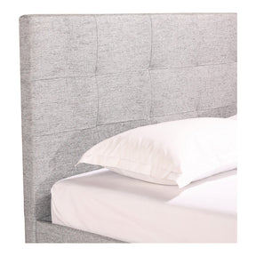 Moe's Home Collection Eliza Queen Bed Light Grey Fabric - RN-1020-29