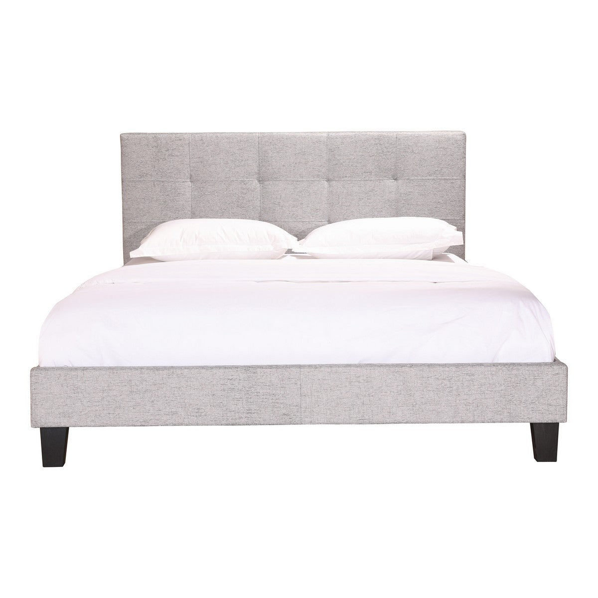 Moe's Home Collection Eliza Queen Bed Light Grey Fabric - RN-1020-29 - Moe's Home Collection - Beds - Minimal And Modern - 1