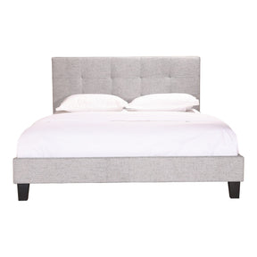 Moe's Home Collection Eliza Queen Bed Light Grey Fabric - RN-1020-29 - Moe's Home Collection - Beds - Minimal And Modern - 1