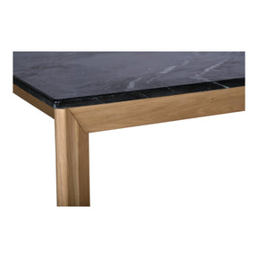 Moe's Home Collection Angle Marble Dining Table Black Rectangular Large - RP-1023-02