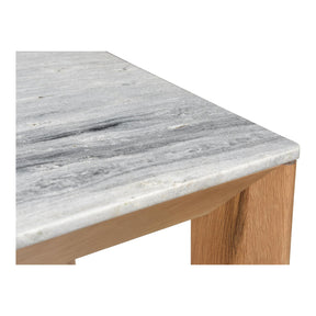 Moe's Home Collection Angle Marble Dining Table White Rectangular Large - RP-1023-18