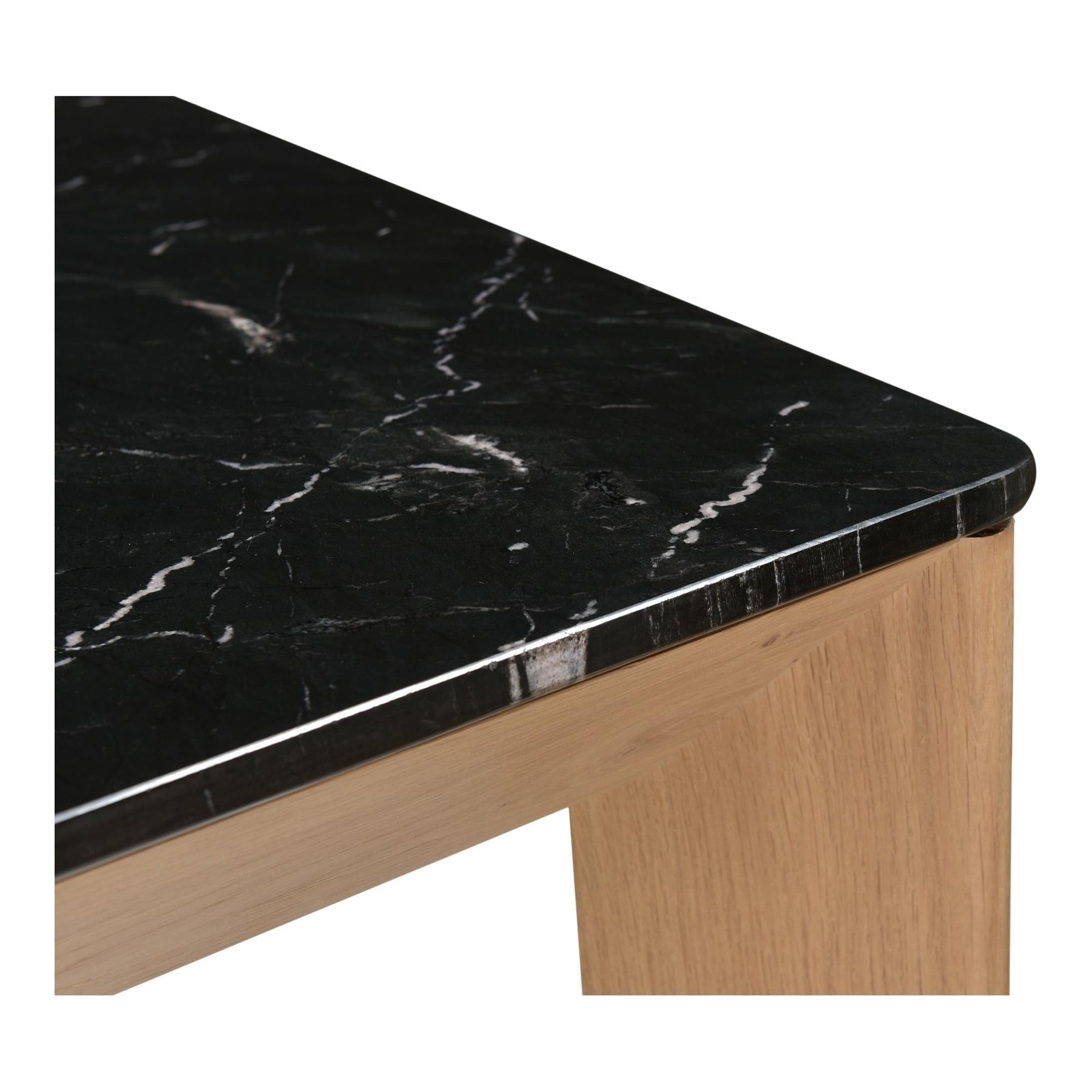 Moe's Home Collection Angle Marble Dining Table Black Rectangular Small - RP-1026-02