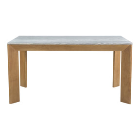 Moe's Home Collection Angle Marble Dining Table White Rectangular Small - RP-1026-18