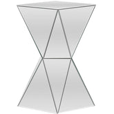 Baxton Studio Rebecca Contemporary Multi-Faceted Mirrored Side Table Baxton Studio-coffee tables-Minimal And Modern - 1