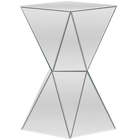 Baxton Studio Rebecca Contemporary Multi-Faceted Mirrored Side Table Baxton Studio-coffee tables-Minimal And Modern - 1