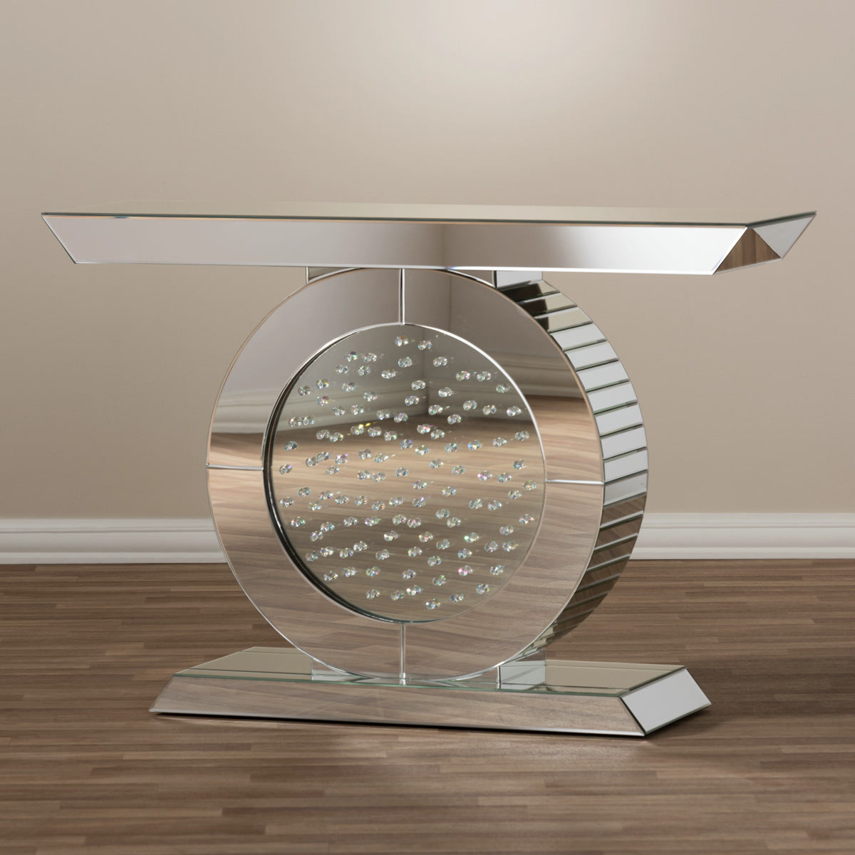 Baxton Studio Cagney Hollywood Regency Glamour Style Mirrored Console Table Baxton Studio-side tables-Minimal And Modern - 5