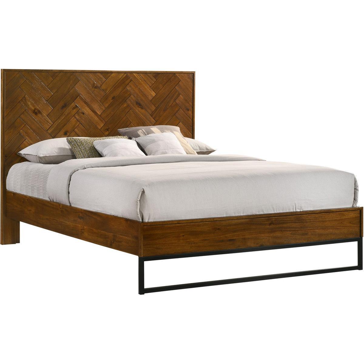 Meridian Furniture Reed Antique Coffee King Bed (3 Boxes)Meridian Furniture - King Bed (3 Boxes) - Minimal And Modern - 1