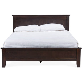 Baxton Studio Spuma Cappuccino Wood Contemporary Full-Size Bed Baxton Studio-beds-Minimal And Modern - 2