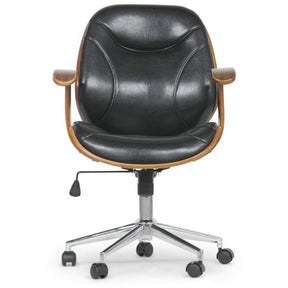 Baxton Studio Rathburn Walnut and Black Modern Office Chair Baxton Studio-office chairs-Minimal And Modern - 2