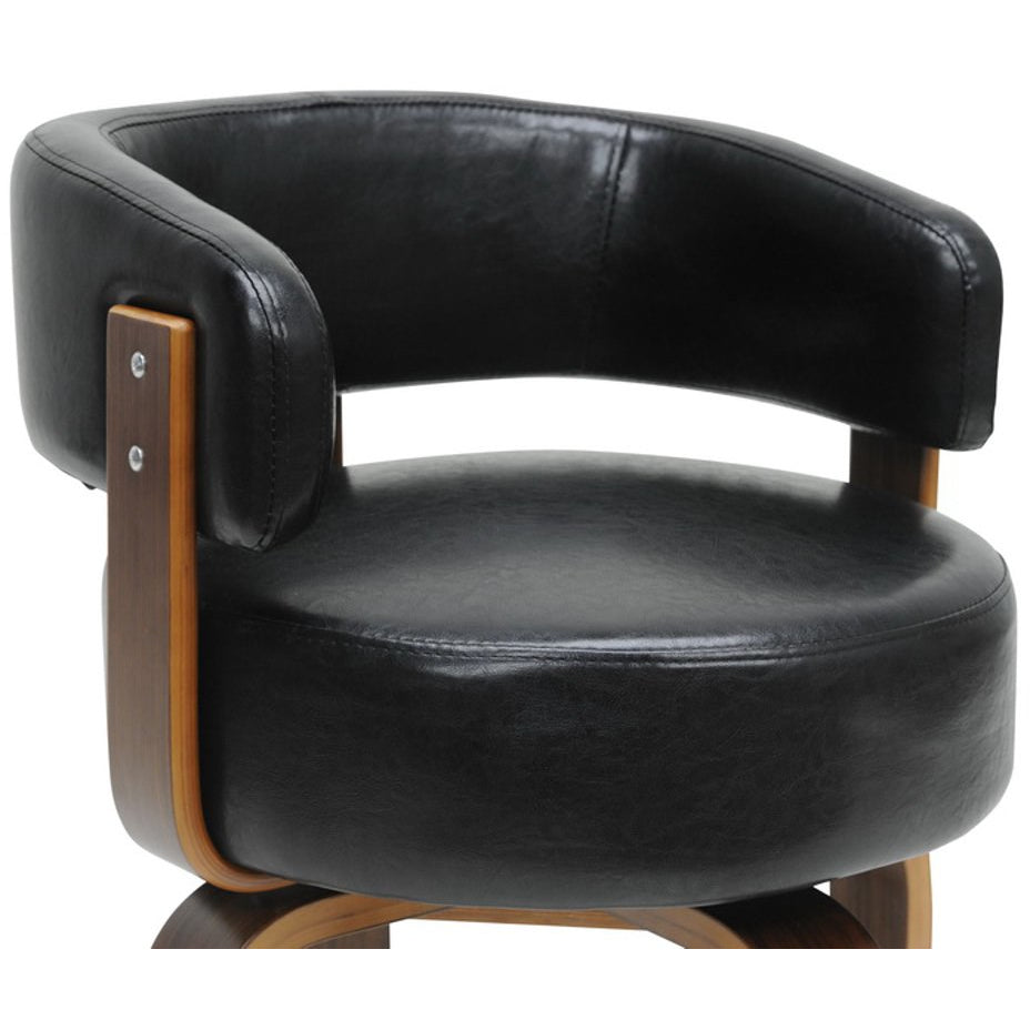 Baxton Studio Fortson Walnut and Black Modern Accent Chair Baxton Studio-office chairs-Minimal And Modern - 5