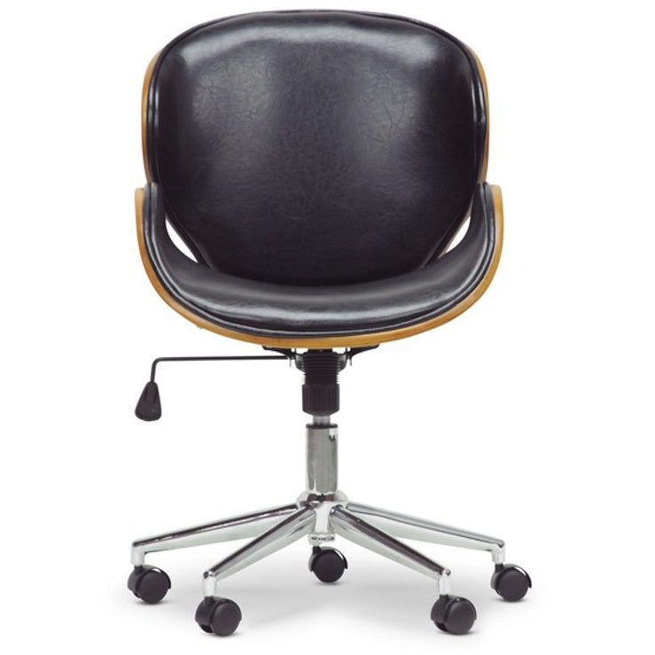 Baxton Studio Bruce Walnut and Black Modern Office Chair Baxton Studio-office chairs-Minimal And Modern - 2