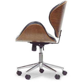 Baxton Studio Bruce Walnut and Black Modern Office Chair Baxton Studio-office chairs-Minimal And Modern - 3