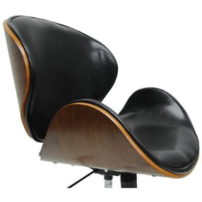 Baxton Studio Bruce Walnut and Black Modern Office Chair Baxton Studio-office chairs-Minimal And Modern - 5