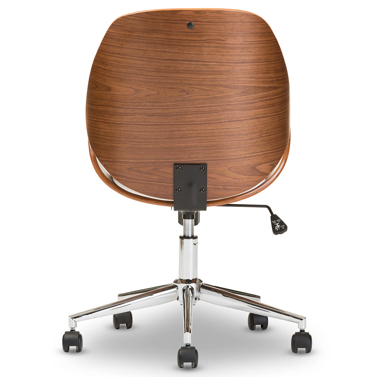 Baxton Studio Watson Modern and Contemporary White and Walnut Office Chair Baxton Studio-office chairs-Minimal And Modern - 5