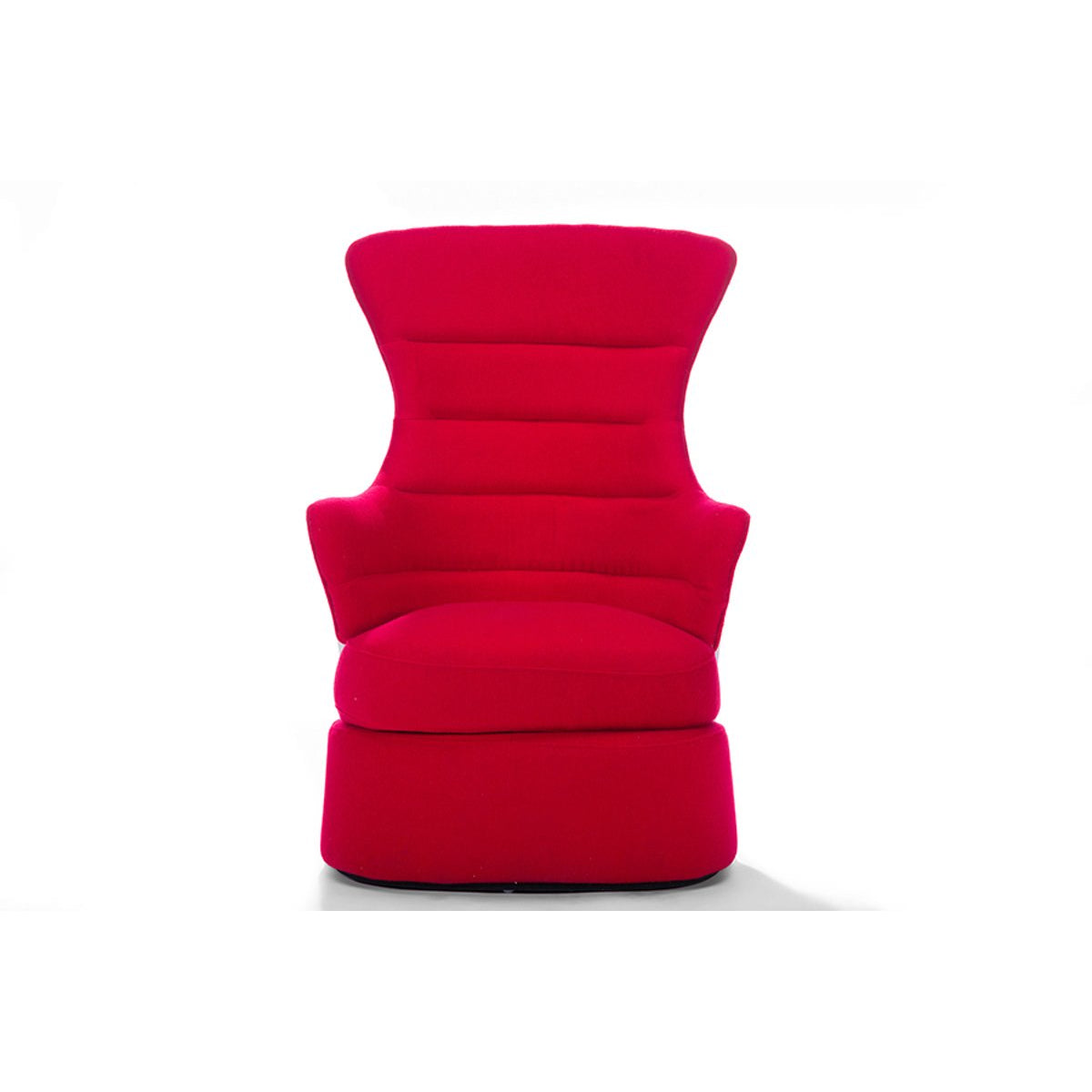 Baxton Studio Conundrum Red Fabric & White Plastic Contemporary Armchair Baxton Studio-chairs-Minimal And Modern - 2