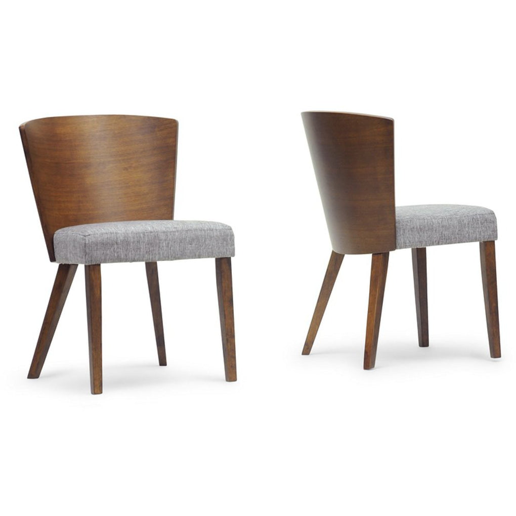 Baxton Studio Sparrow Brown and "Gravel" Wood Modern Dining Chair (Set of 2) Baxton Studio-dining chair-Minimal And Modern - 1