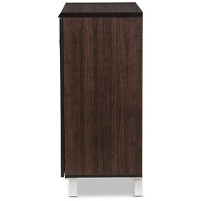 Baxton Studio Excel Modern and Contemporary Dark Brown Sideboard Storage Cabinet Baxton Studio--Minimal And Modern - 3