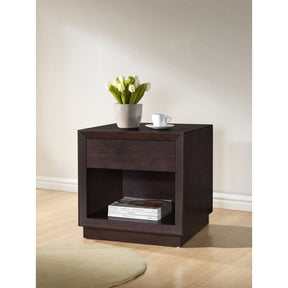 Baxton Studio Girvin Brown Modern Accent Table and Nightstand Baxton Studio-nightstands-Minimal And Modern - 2