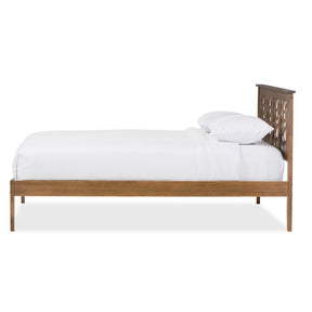 Baxton Studio Trina Contemporary Tree Branch Inspired Walnut Wood King Size Platform Bed  Baxton Studio-Kind Bed-Minimal And Modern - 3