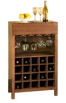 Greenington Modern Bamboo Orchid 20 Bottle Wine Cabinet-Minimal & Modern