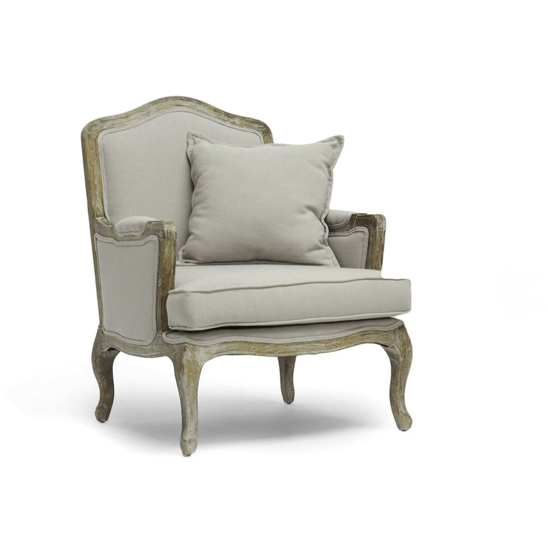 Baxton Studio Constanza Classic Antiqued French Accent Chair Baxton Studio-chairs-Minimal And Modern - 1