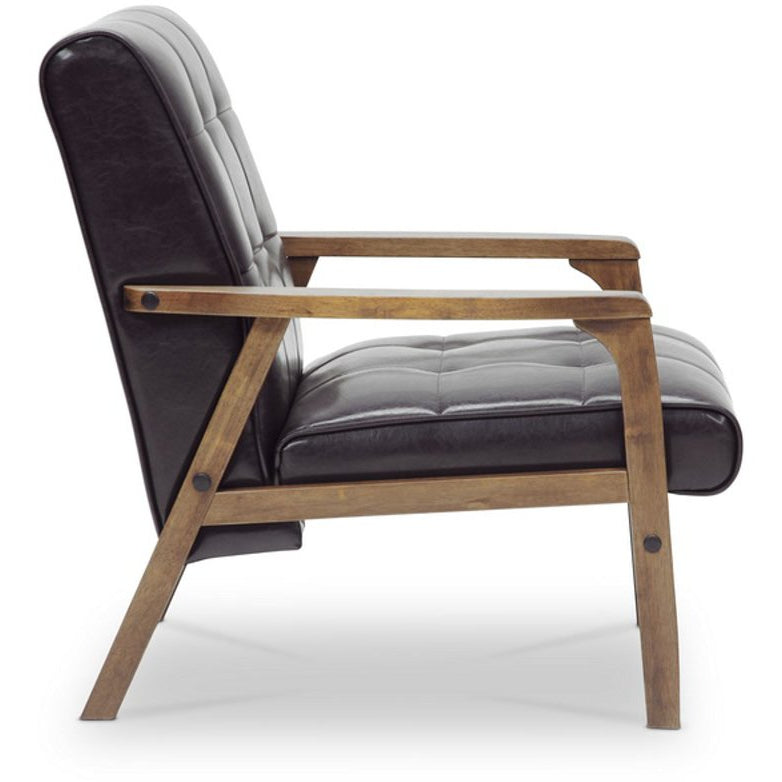 Baxton Studio Mid-Century Masterpieces Club Chair-Brown Baxton Studio-chairs-Minimal And Modern - 2