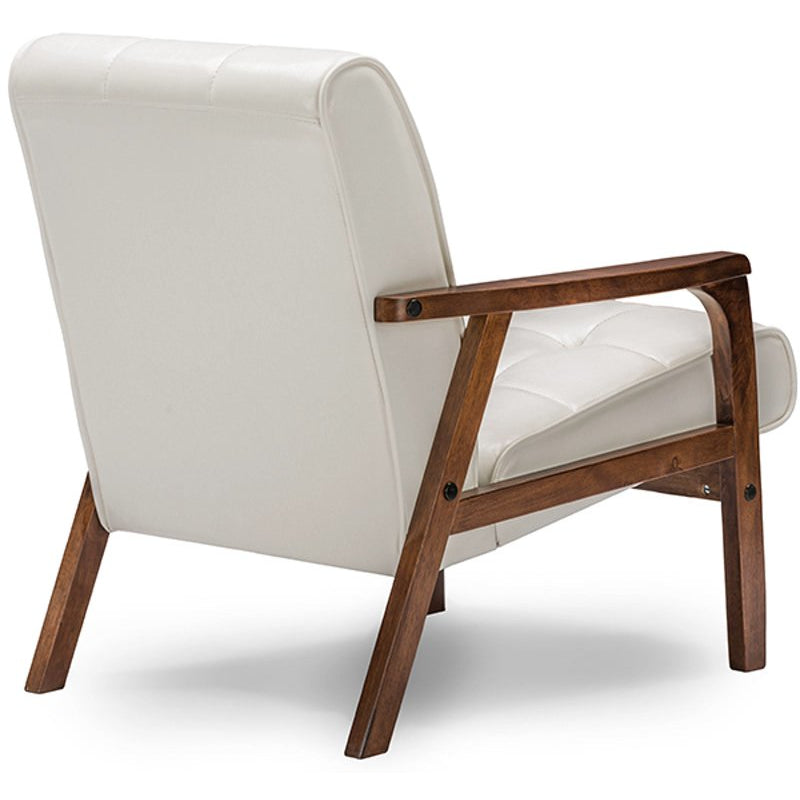 Baxton Studio Baxton Studio Mid-Century Masterpieces Club Chair - White Baxton Studio-chairs-Minimal And Modern - 4