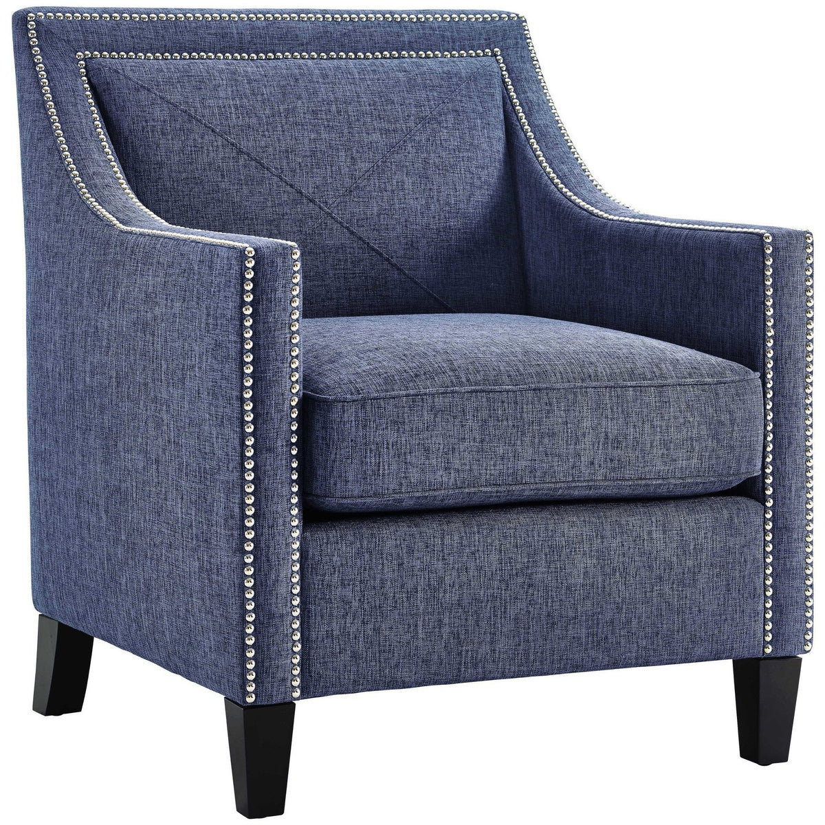 TOV Furniture Modern Asheville Blue Linen Chair TOV-A121-Minimal & Modern