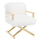 TOV Furniture Modern Jodi White Sheepskin Chair - TOV-A170