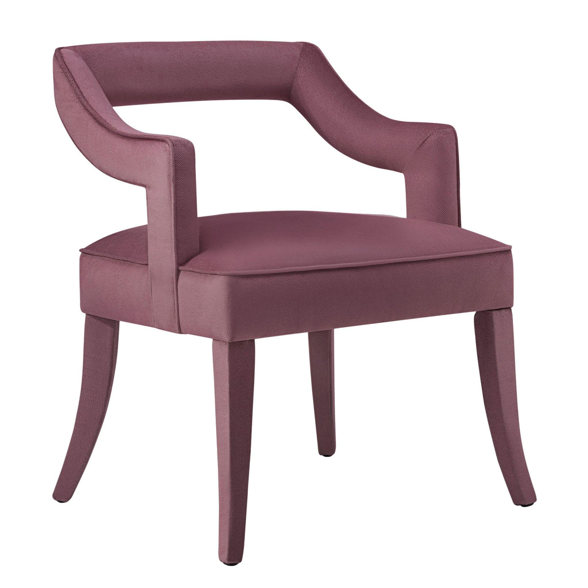 TOV Furniture Modern Tiffany Pink Slub Velvet Chair - TOV-A211