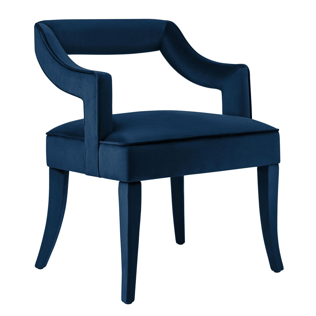 TOV Furniture Modern Tiffany Navy Velvet Chair - TOV-A212