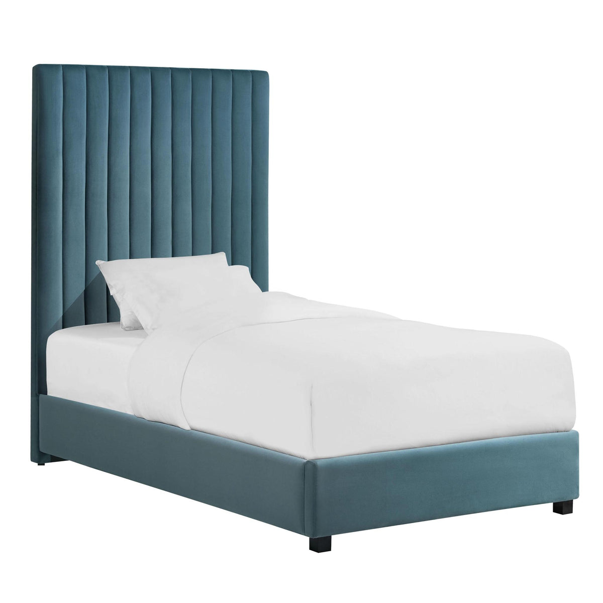 TOV Furniture Modern Arabelle Sea Blue Bed in Twin - TOV-B127