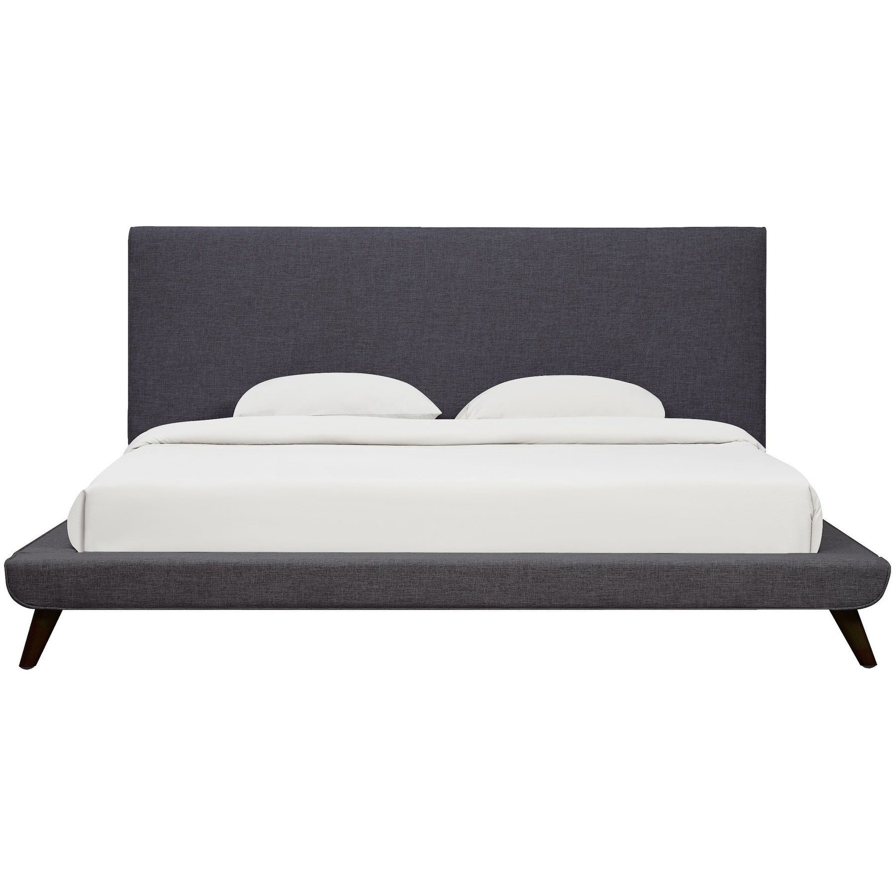 TOV Furniture Modern Nixon Grey Linen Bed in Queen TOV-B14-Grey-Q-Minimal & Modern