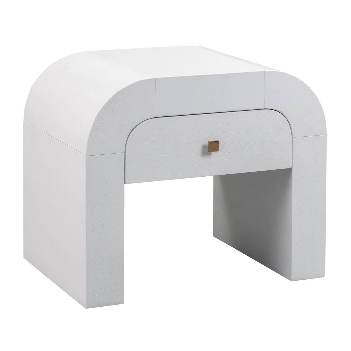 TOV Furniture Modern Hump White Nightstand - TOV-B44074