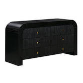 TOV Furniture Modern Hump 6 Drawer Black Dresser - TOV-B44098