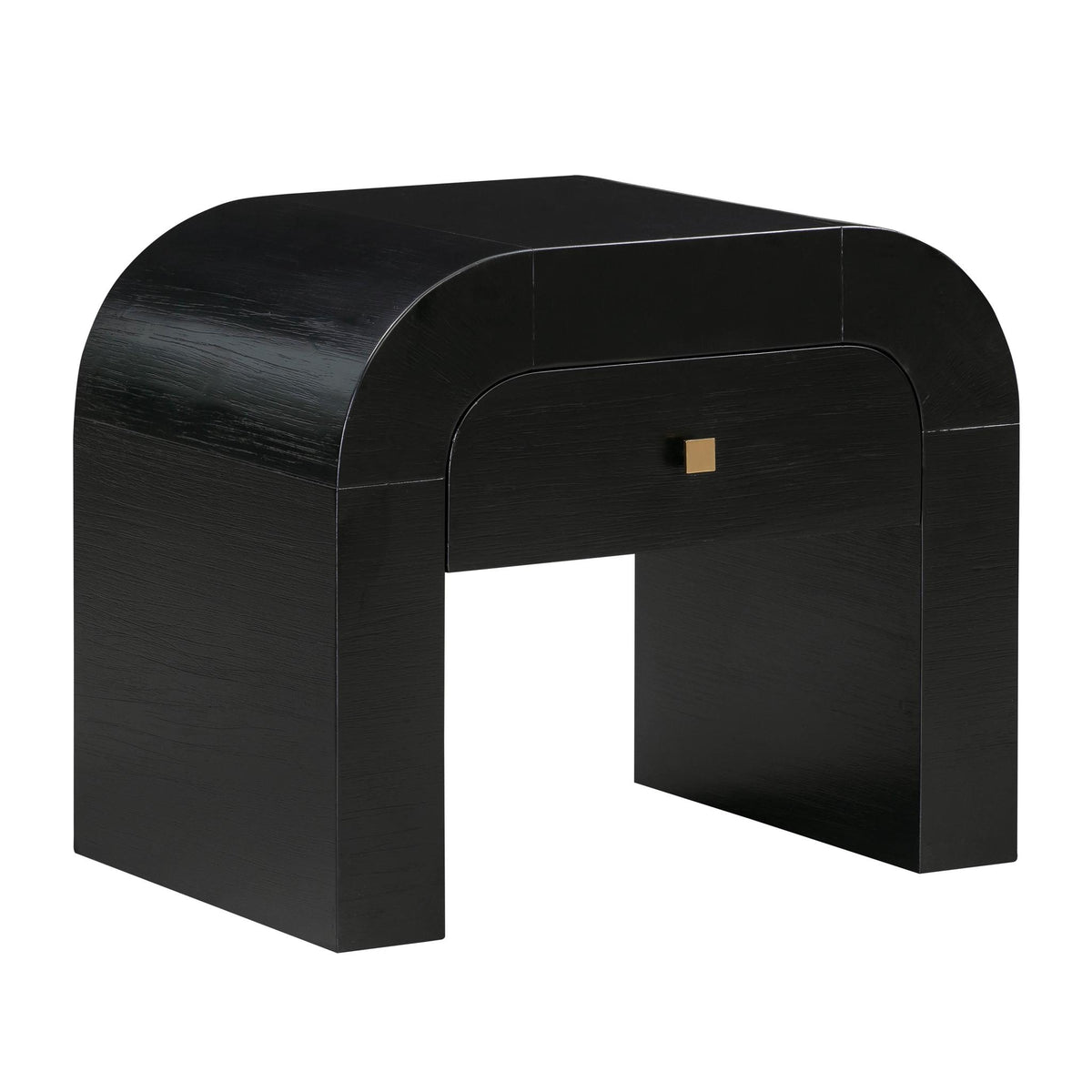TOV Furniture Modern Hump Black Nightstand - TOV-B44100