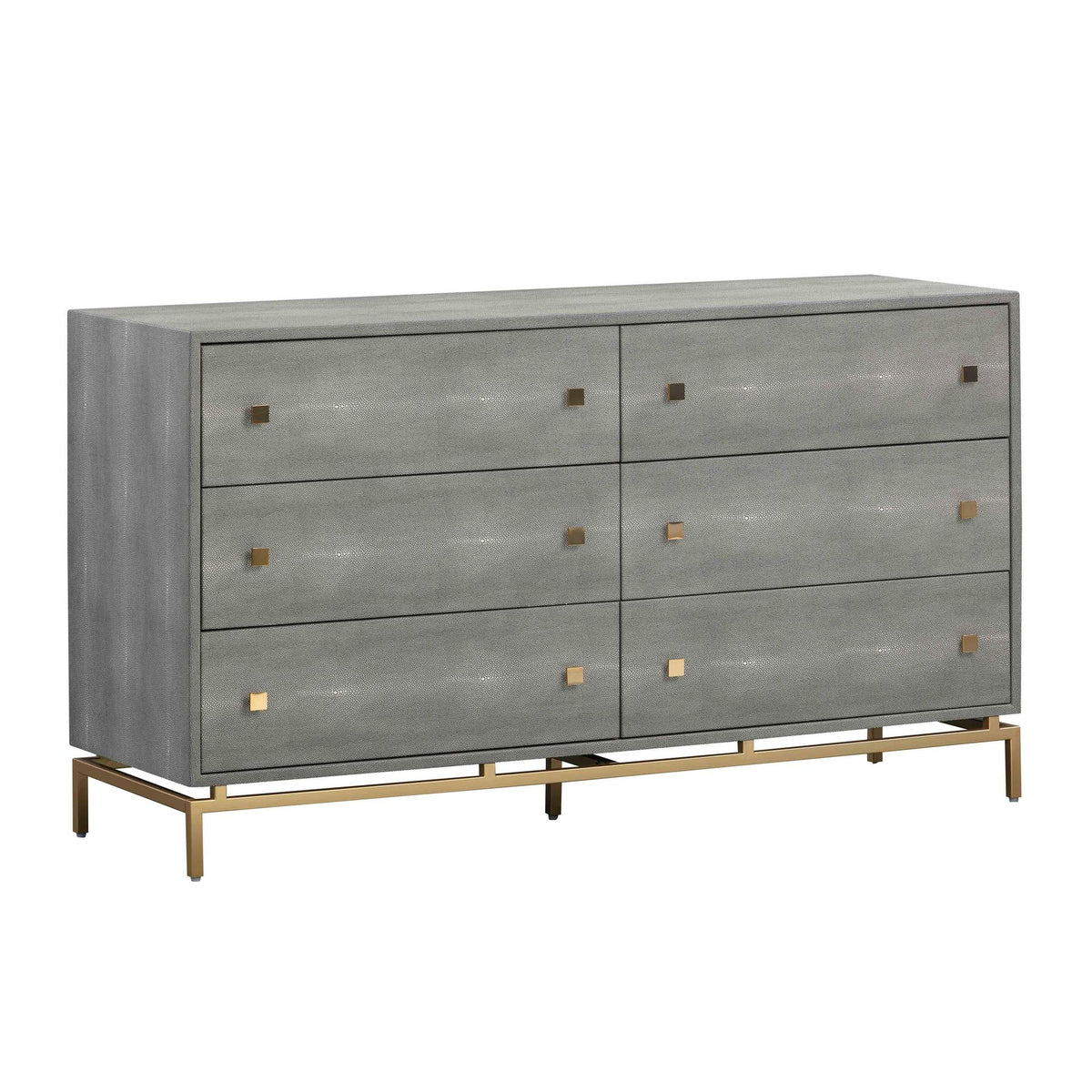 TOV Furniture Modern Pesce Shagreen 6 Drawer Dresser - TOV-B44147