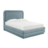 TOV Furniture Modern Briella Bluestone Velvet Bed in Full - TOV-B44217