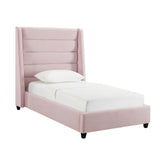 TOV Furniture Modern Koah Blush Velvet Bed in Twin - TOV-B6332
