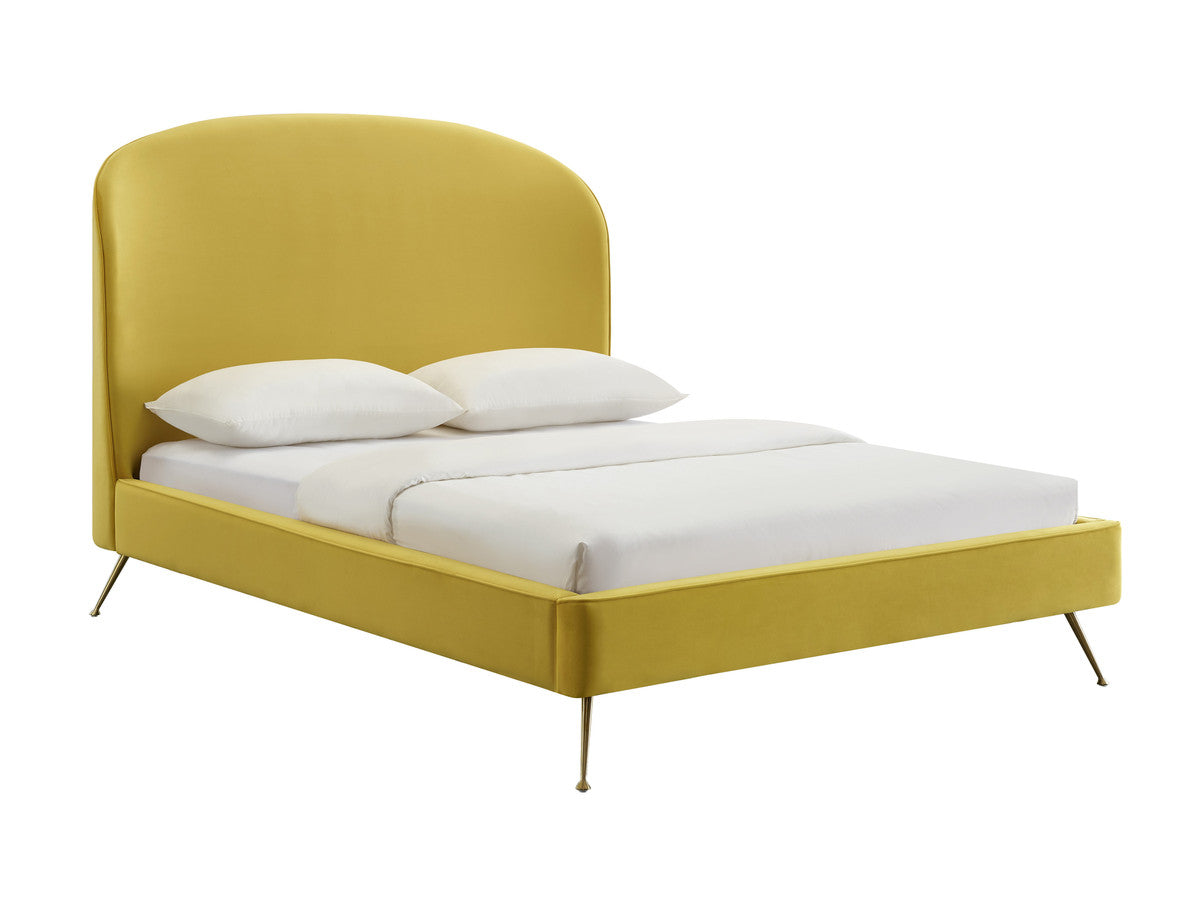 TOV Furniture Modern Vivi Burnt Gold Velvet Bed in King TOV-B6345