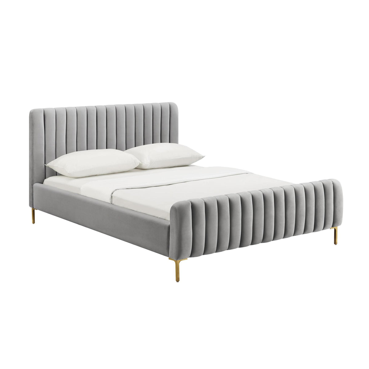 TOV Furniture Modern Angela Grey Bed in Queen - TOV-B6375