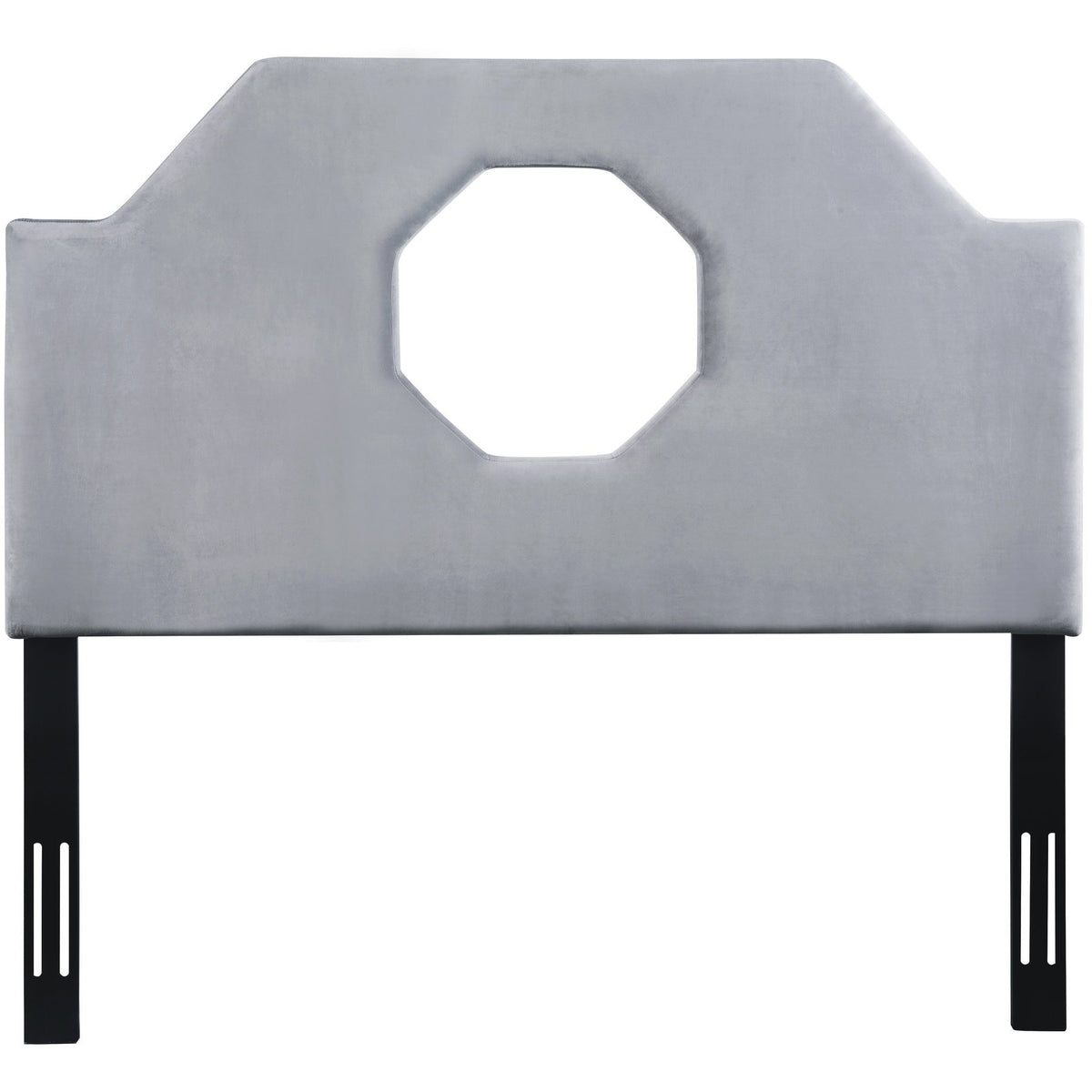 TOV Furniture Modern Noctis King Headboard in Grey Velvet - TOV-B46-K-Minimal & Modern