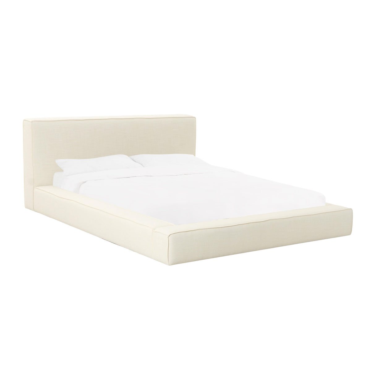 TOV Furniture Modern Olafur Cream Linen Queen Bed - TOV-B68822