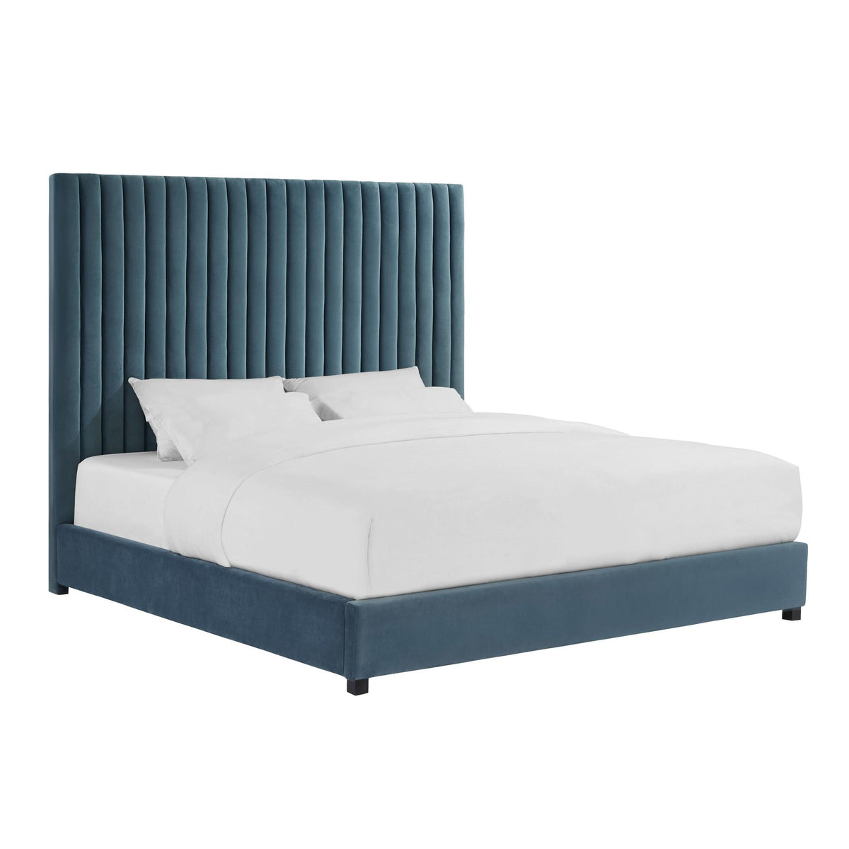 TOV Furniture Modern Arabelle Sea Blue Bed in King - TOV-B91