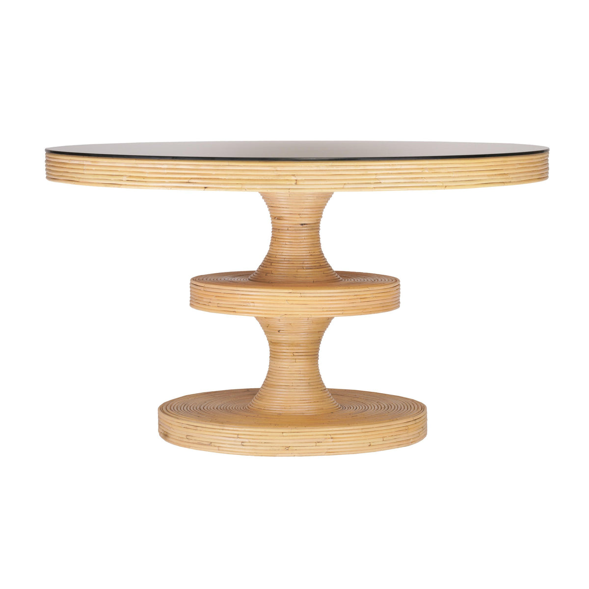 TOV Furniture Modern Apollonia Natural Rattan Round Dining Table - TOV-D21021