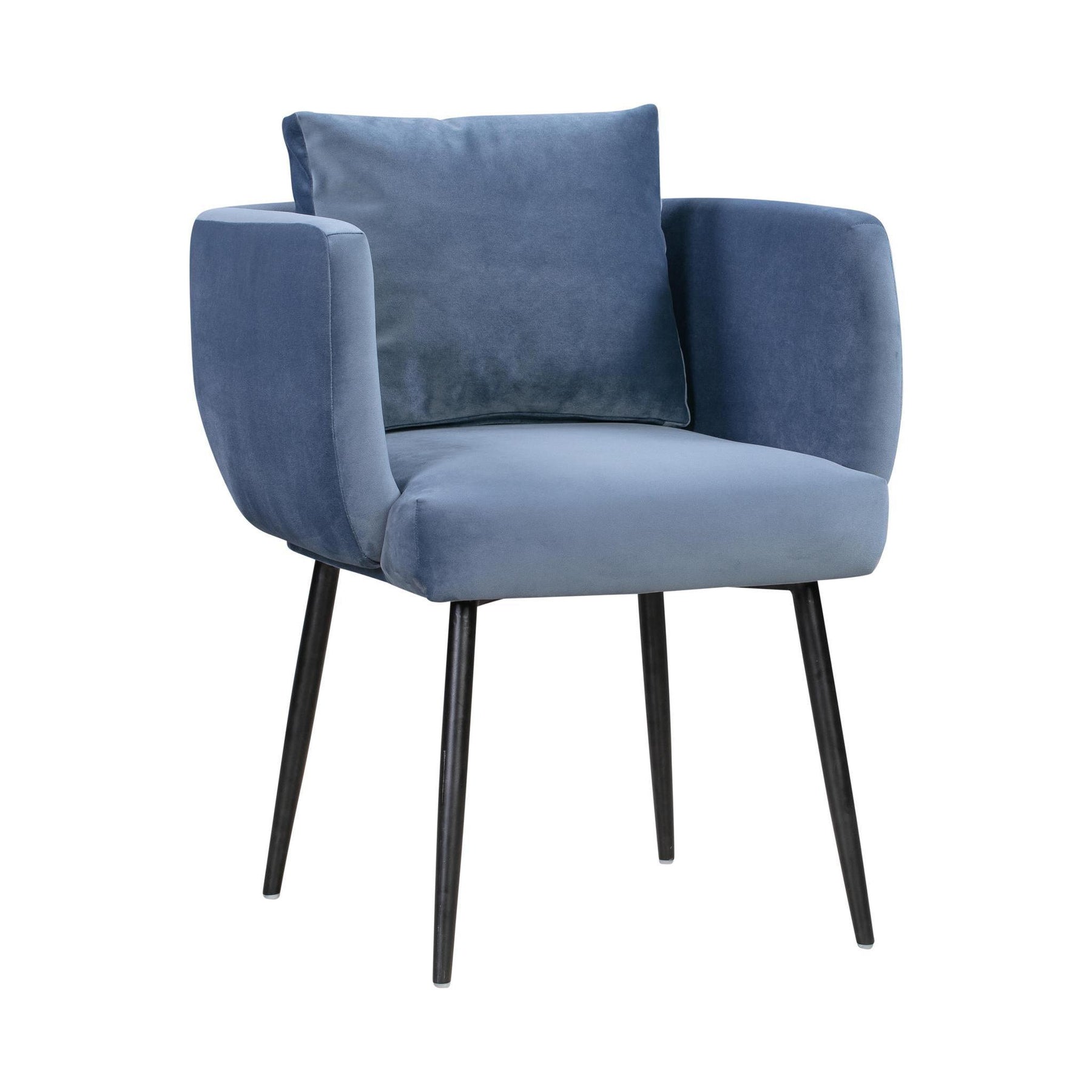 TOV Furniture Modern Alto Cascadia Blue Velvet Chair - TOV Furniture, Minimal & Modern - 1