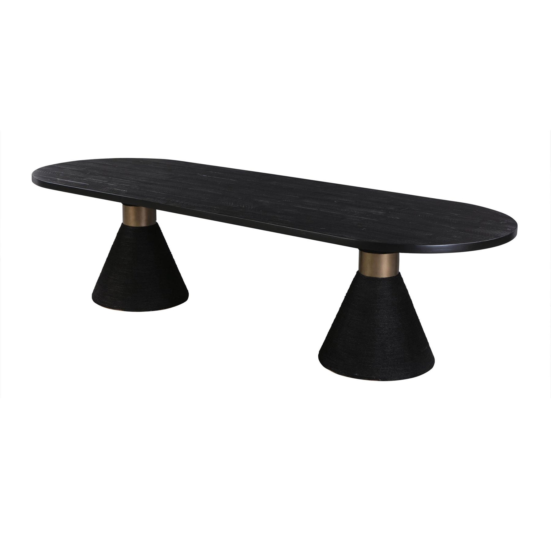 TOV Furniture Modern Rishi Black Rope Oval Table - TOV-D44047